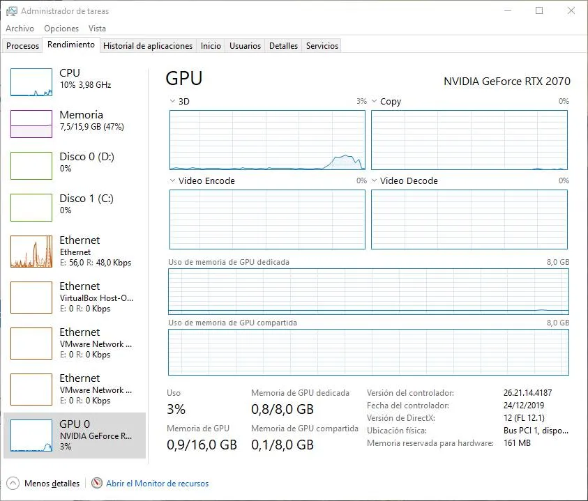 Administrador de tareas de Windows